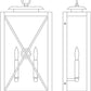 Arroyo Craftsman Exeter 12" Pewter Wall Sconce With Gold White Iridescent Glass