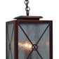 Arroyo Craftsman Exeter 9" Mission Brown Pendant With Gold White Iridescent Glass