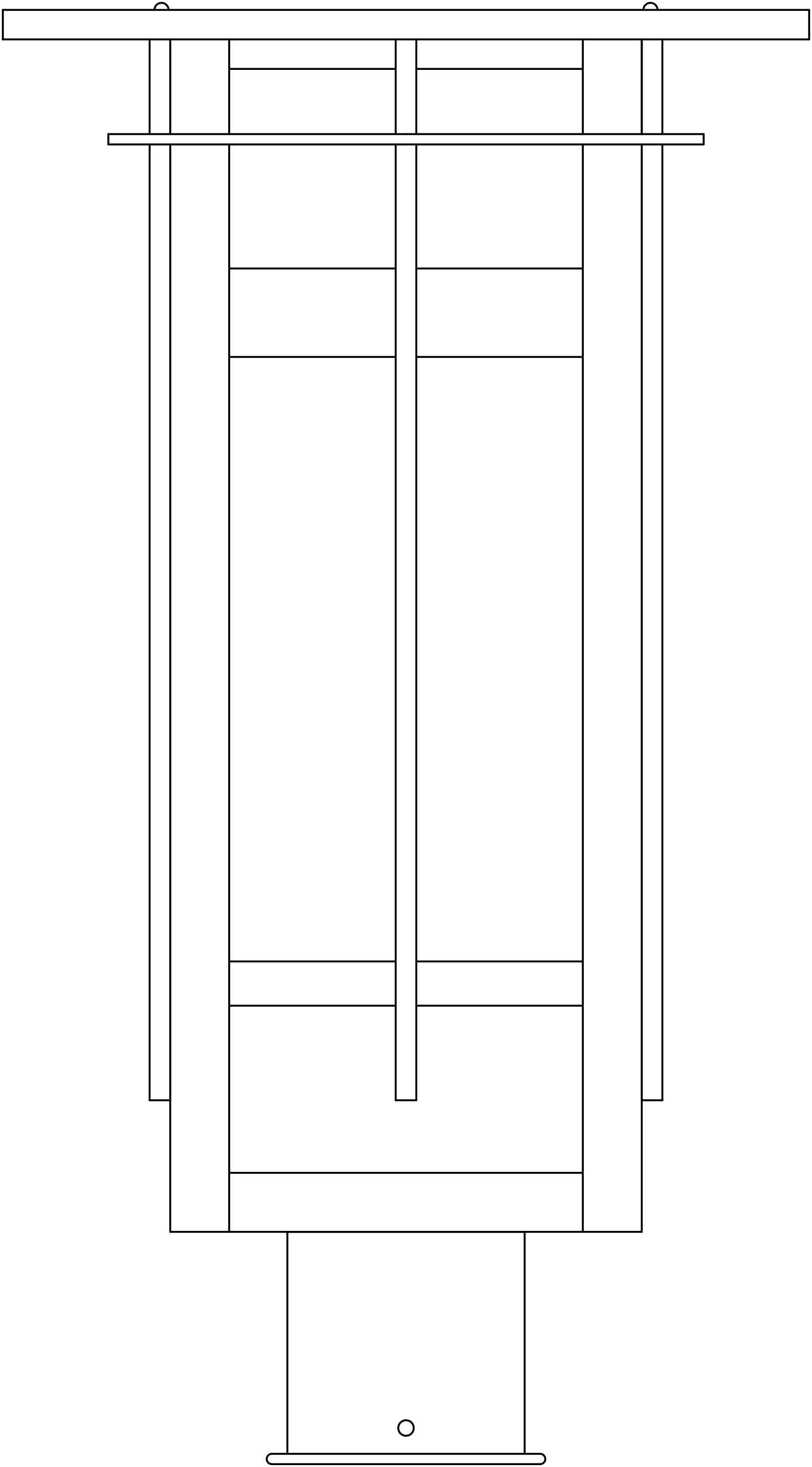 Arroyo Craftsman Finsbury 10" Bronze Long Body Post Mount With Tan Glass