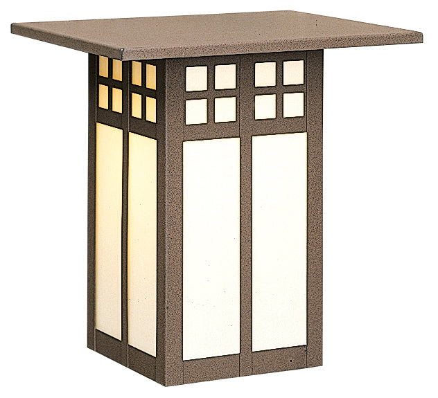 Arroyo Craftsman Glasgow 18" Rustic Brown Flush Wall Mount With Frosted Glass
