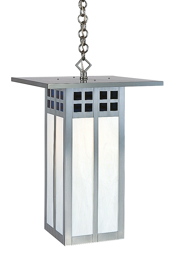 Arroyo Craftsman Glasgow 18" Slate Long Body Pendant With Frosted Glass