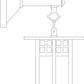 Arroyo Craftsman Glasgow 6" Mission Brown Straight Arm Long Body Wall Mount With Rain Mist Glass