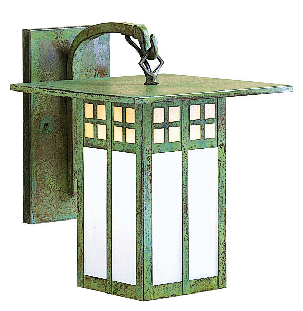 Arroyo Craftsman Glasgow 6" Mission Brown Wall Mount With Rain Mist Glass