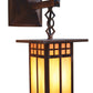 Arroyo Craftsman Glasgow 6" Slate Straight Arm Long Body Wall Mount With Rain Mist Glass