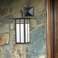 Arroyo Craftsman Glasgow 9" Pewter Straight Arm Long Body Wall Mount With Frosted Glass