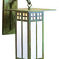 Arroyo Craftsman Glasgow 9" Raw Copper Long Body Wall Mount With Frosted Glass