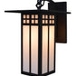 Arroyo Craftsman Glasgow 9" Raw Copper Long Body Wall Mount With Tan Glass