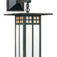 Arroyo Craftsman Glasgow 9" Slate Straight Arm Long Body Wall Mount With Rain Mist Glass