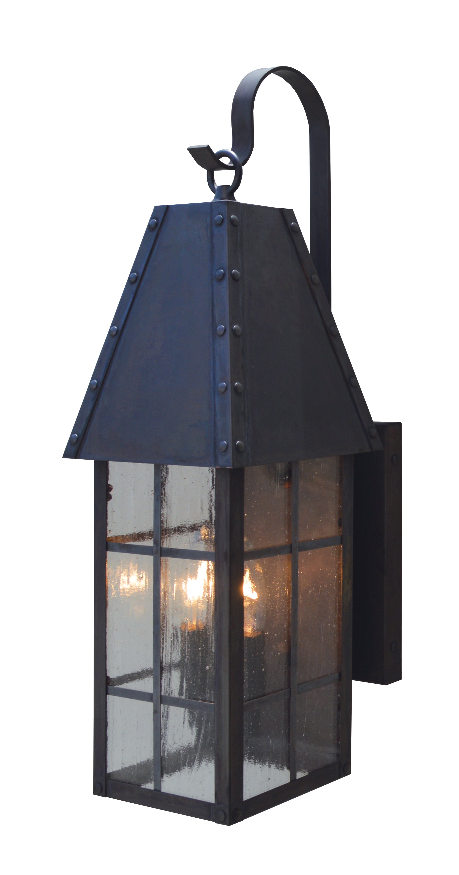 Arroyo Craftsman Hampton 6" Slate Wall Mount With Clear Glass