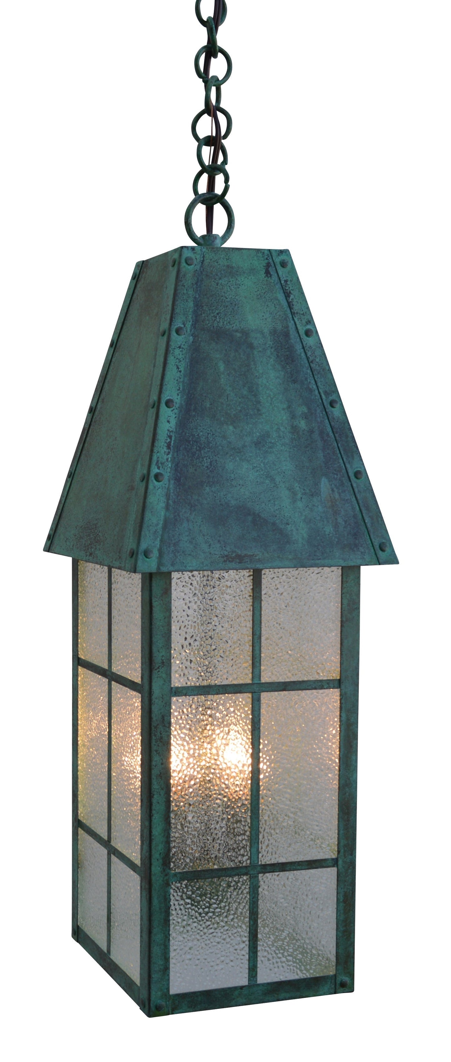 Arroyo Craftsman Hampton 8" Bronze Pendant With Off White Glass