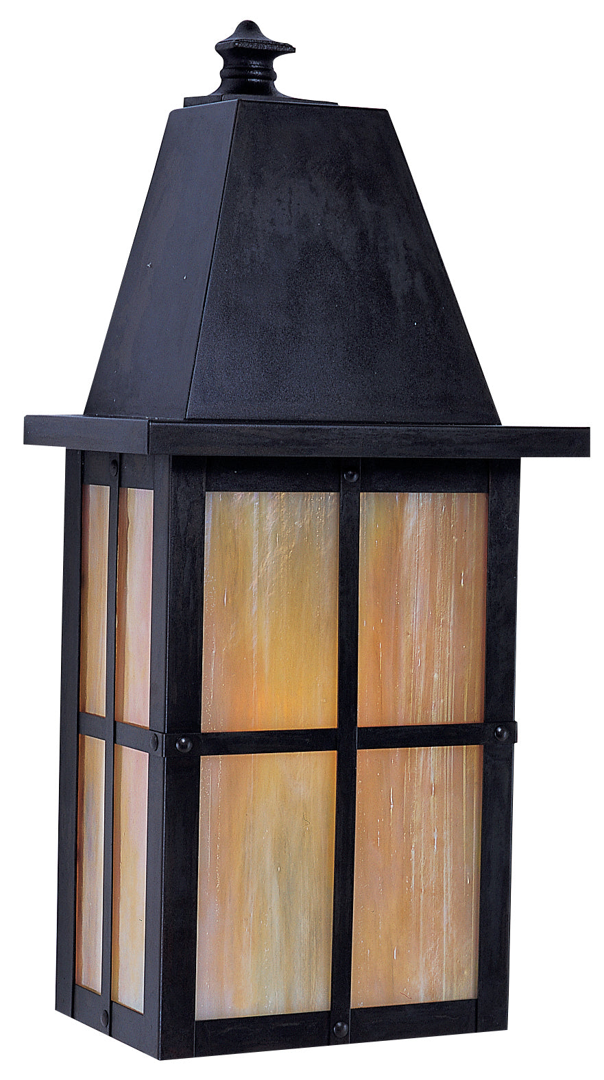 Arroyo Craftsman Hartford 6" Rustic Brown Flush Wall Mount With Rain Mist Glass
