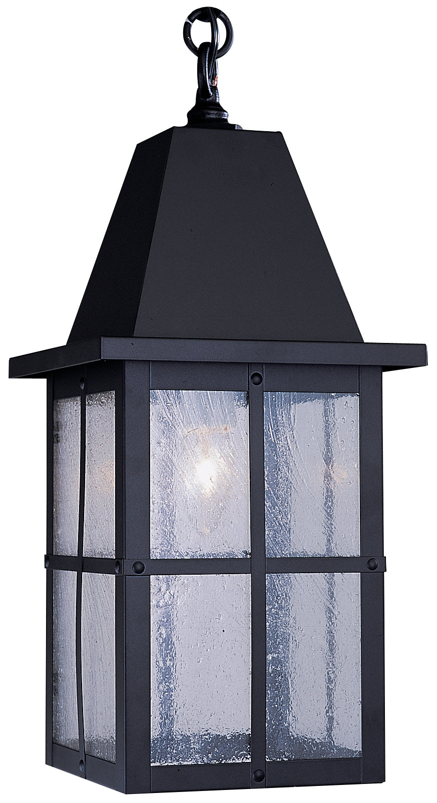 Arroyo Craftsman Hartford 8" Rustic Brown Pendant With Cream Glass