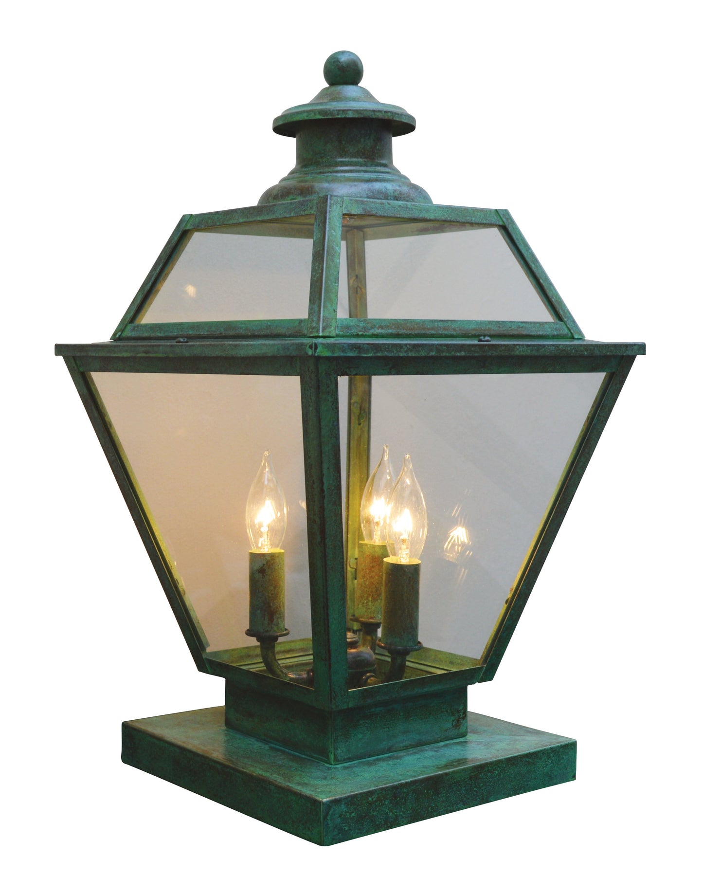 Arroyo Craftsman Inverness 10" Slate Glass Roof Column Mount With Rain Mist Glass