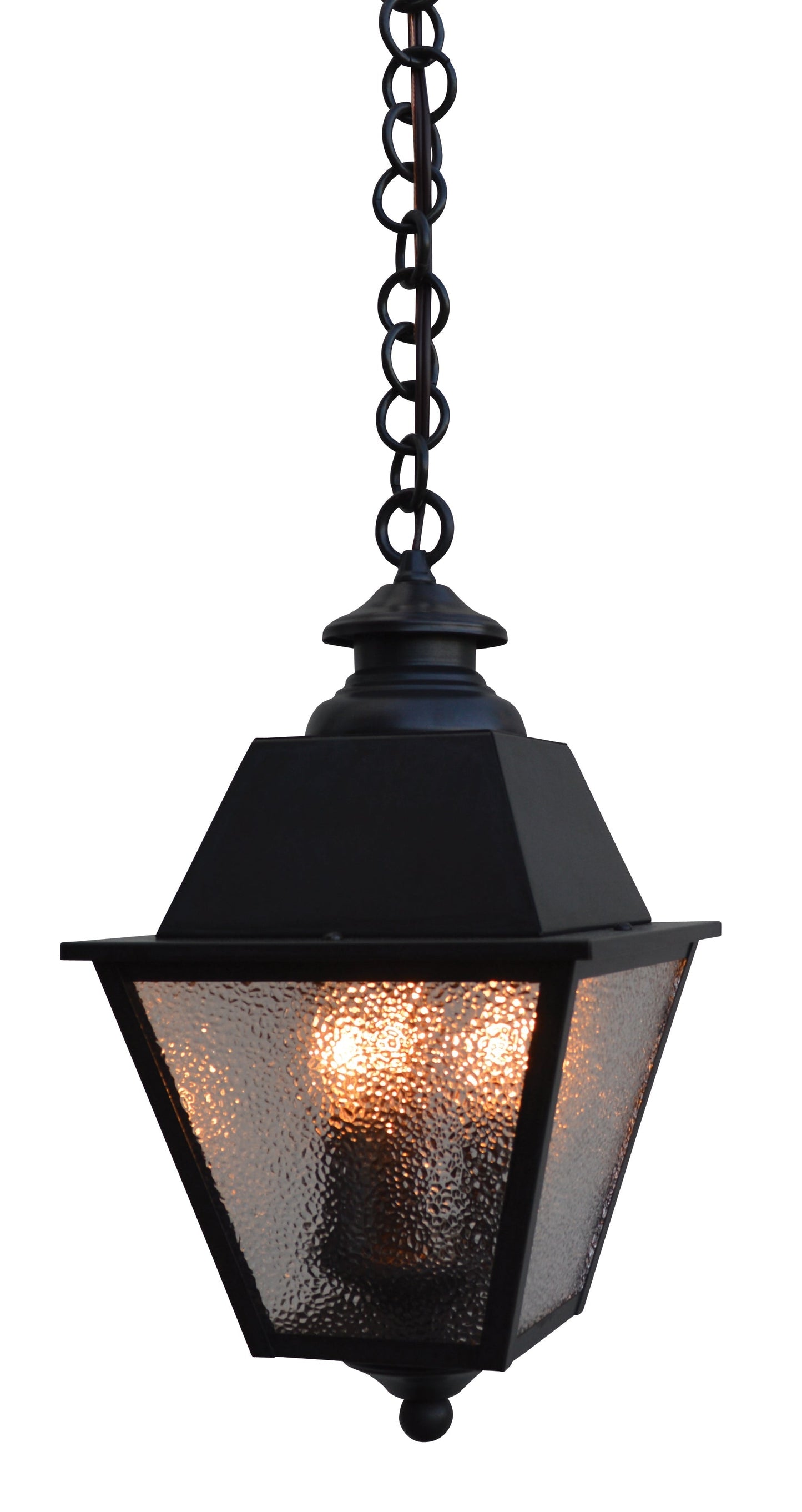 Arroyo Craftsman Inverness 8" Antique Brass Metal Roof Pendant With Clear Seedy Glass
