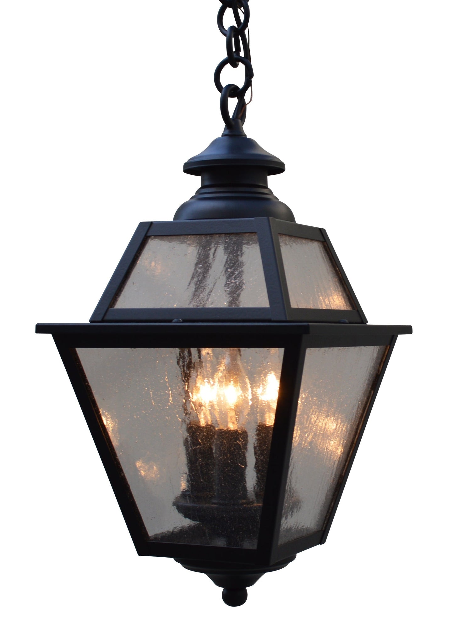 Arroyo Craftsman Inverness 8" Rustic Brown Glass Roof Pendant With Rain Mist Glass