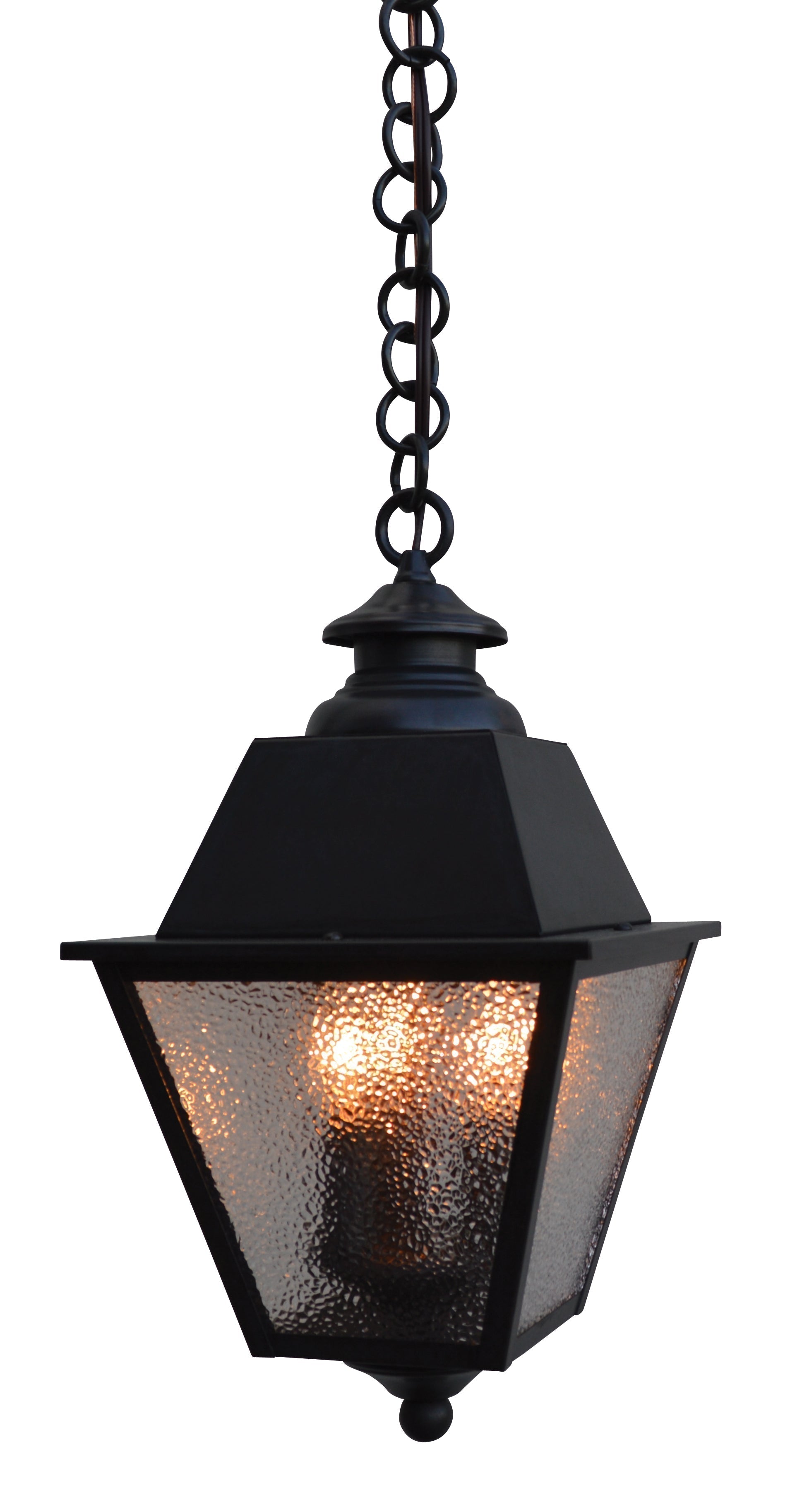Arroyo Craftsman Inverness 8" Verdigris Patina Metal Roof Pendant With Clear Seedy Glass