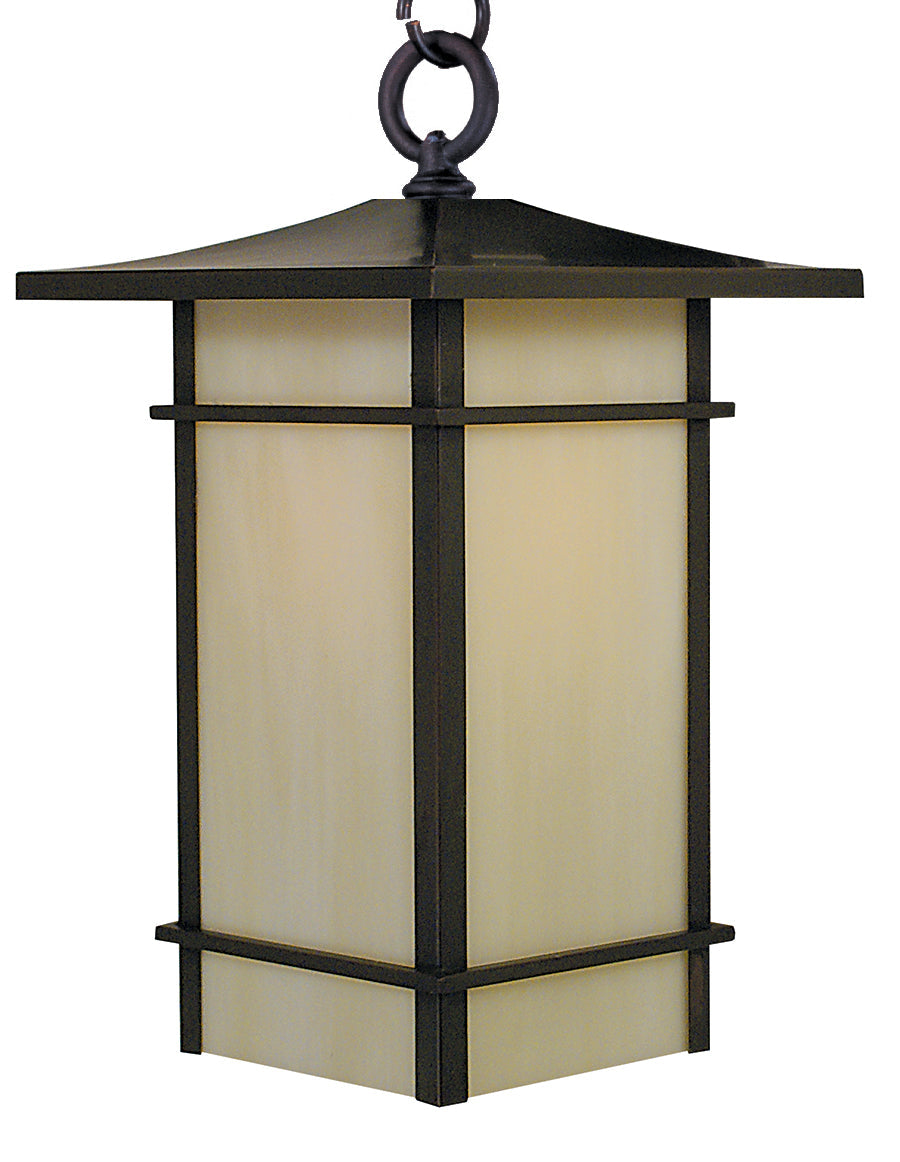 Arroyo Craftsman Katsura 9" Bronze Pendant With Clear Seedy Glass and Toshi Overlay