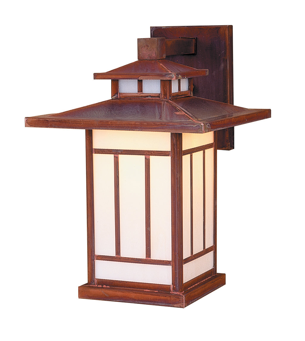 Arroyo Craftsman Kennebec 9" Slate Wall Mount With Off White Glass