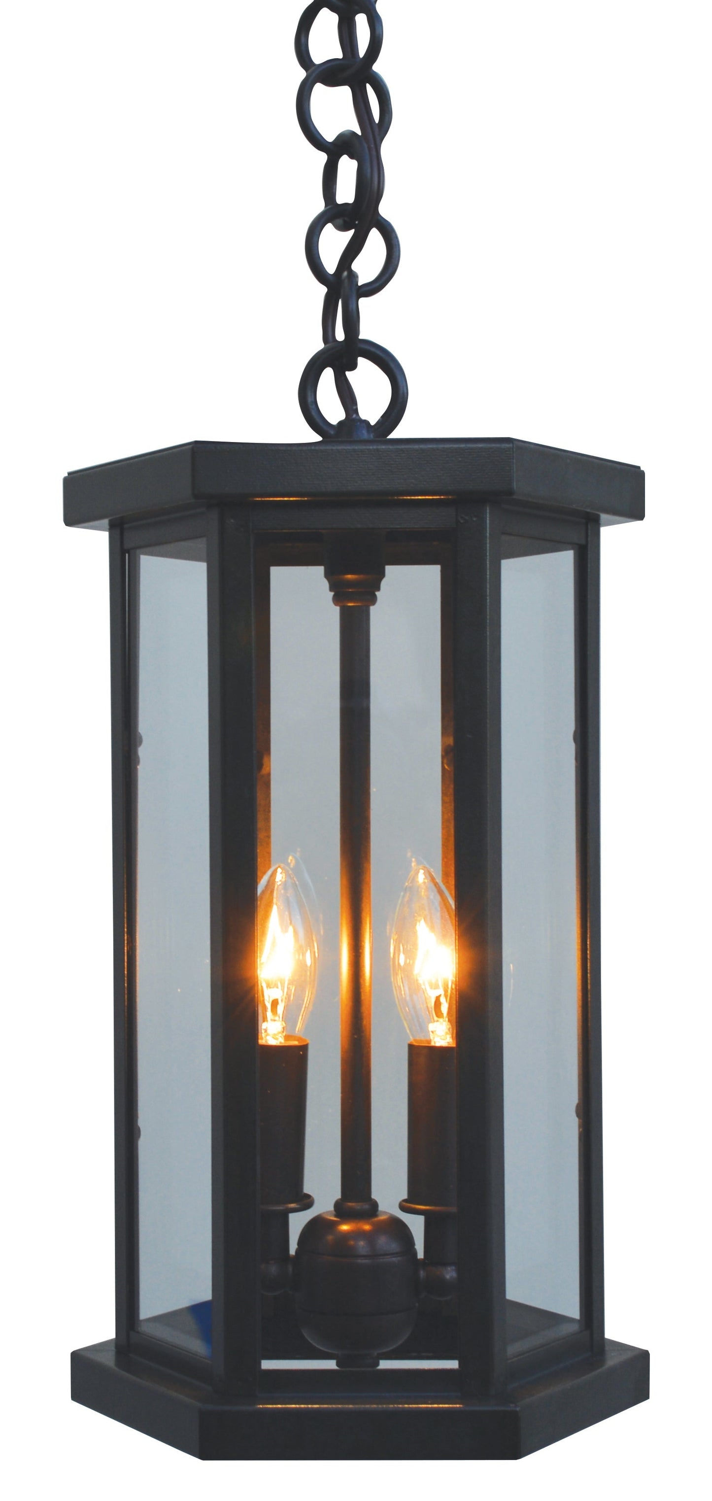 Arroyo Craftsman Lyon 7" Antique Copper Pendant With Aerolite Glass