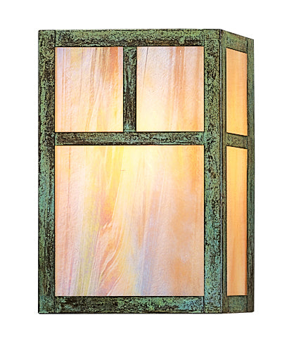 Arroyo Craftsman Mission 10" Slate Wall Sconce With Rain Mist Glass