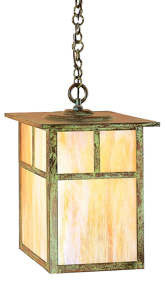 Arroyo Craftsman Mission 15" Bronze Pendant Lighting With Frosted Glass