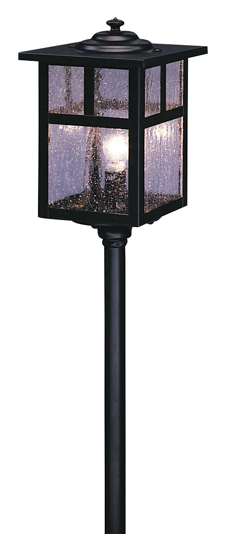 Arroyo Craftsman Mission 5" Pewter Stem Mount With Amber Mica Glass