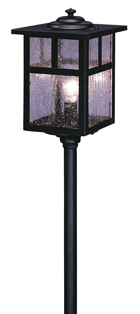 Arroyo Craftsman Mission 5" Slate Stem Mount With Cream Glass
