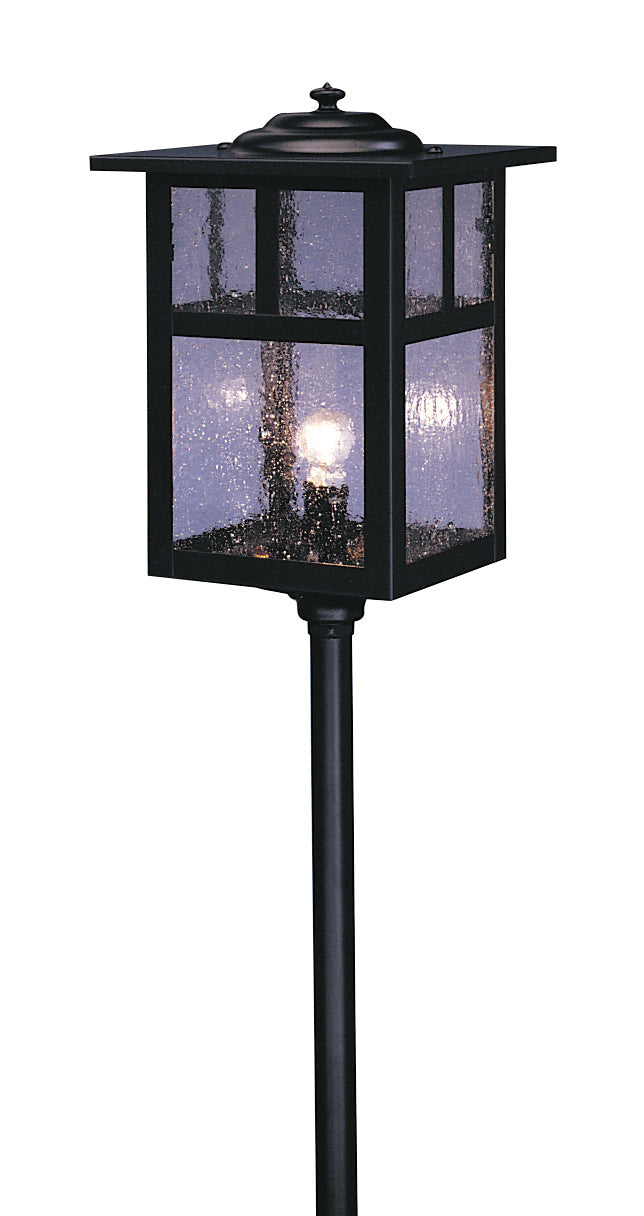 Arroyo Craftsman Mission 6" Raw Copper Stem Mount With Tan Glass and T-Bar Overlay