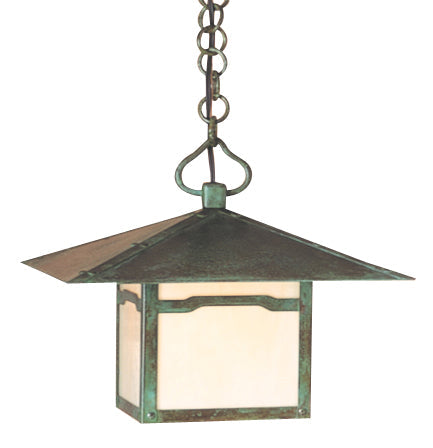 Arroyo Craftsman Monterey 12" Rustic Brown Pendant Lighting With Clear Seedy Glass