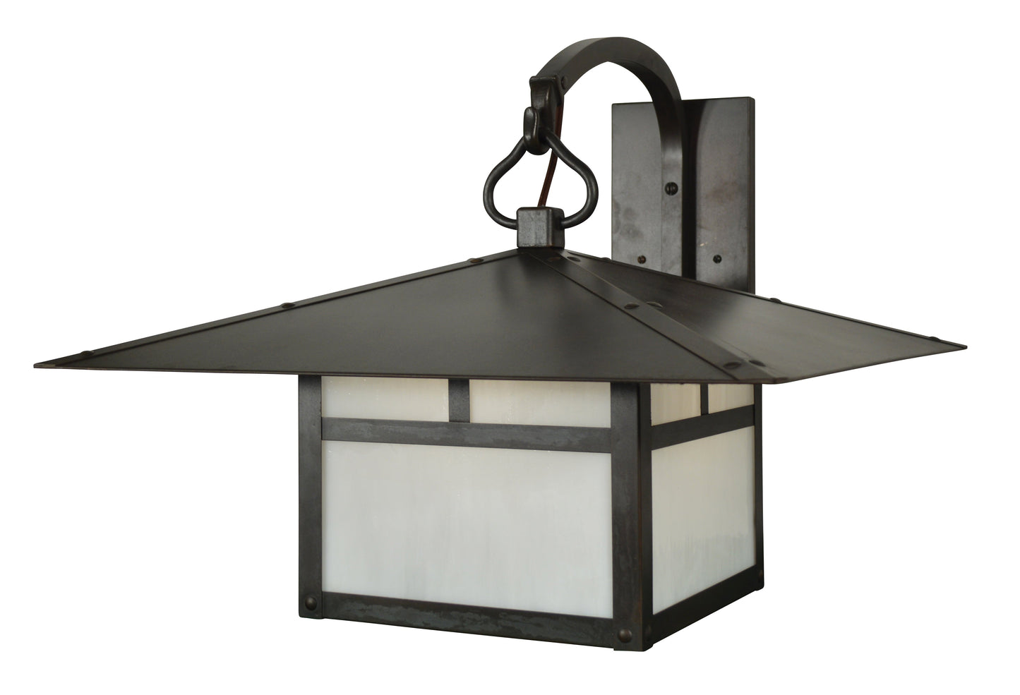 Arroyo Craftsman Monterey 20" Slate Wall Mount With Rain Mist Glass and Cloud Lift Overlay