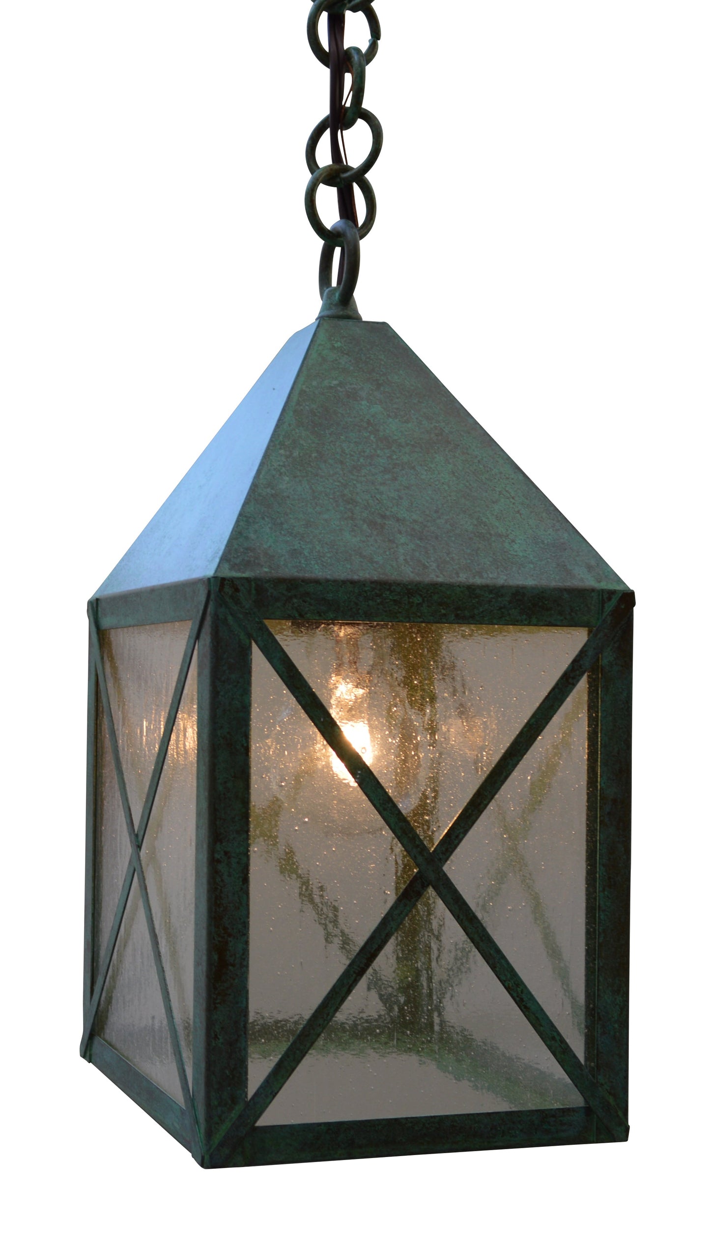 Arroyo Craftsman Nottingham 6" Slate Pendant Lighting With Almond Mica Glass