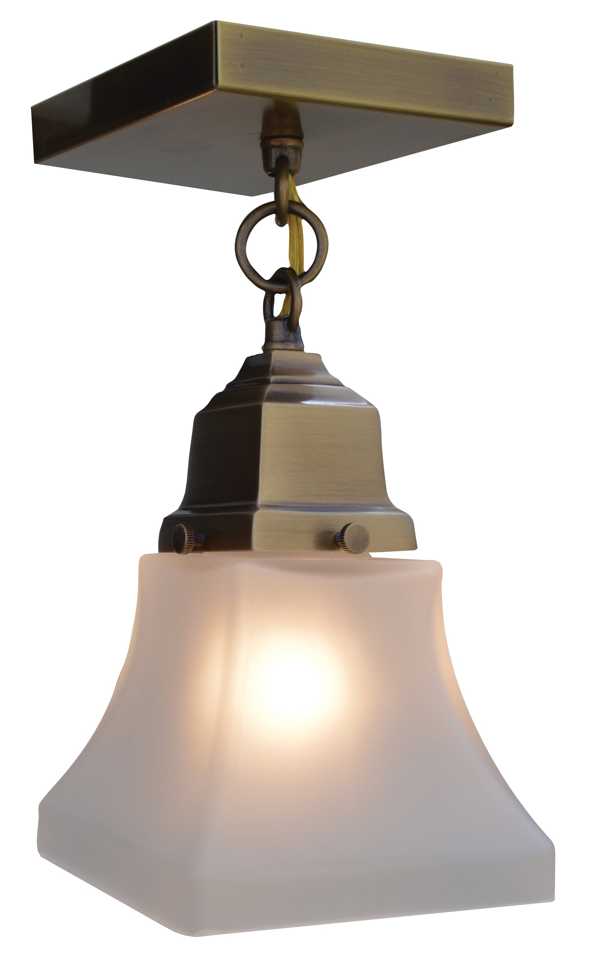 Arroyo Craftsman Ruskin Antique Copper One Light Ceiling Mount