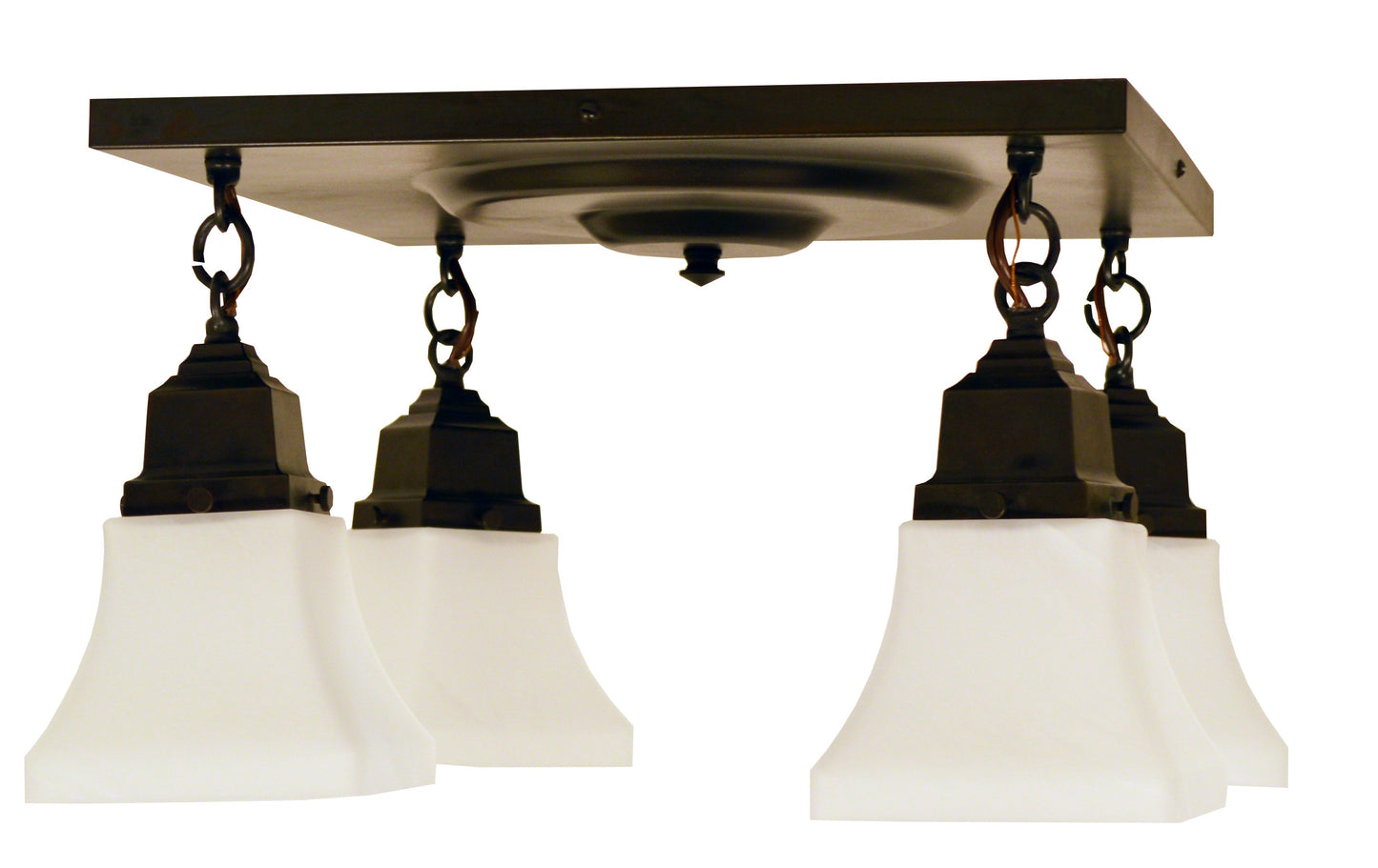 Arroyo Craftsman Ruskin Pewter 4 Light Ceiling Mount