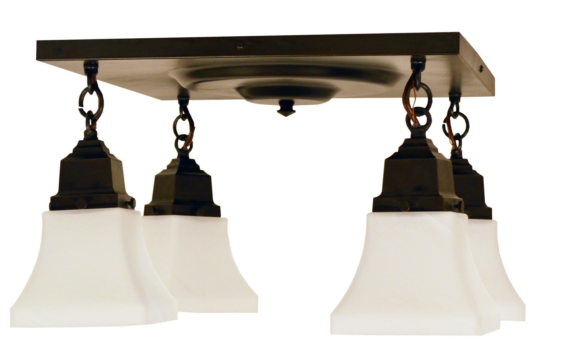 Arroyo Craftsman Ruskin Pewter 4 Light Ceiling Mount