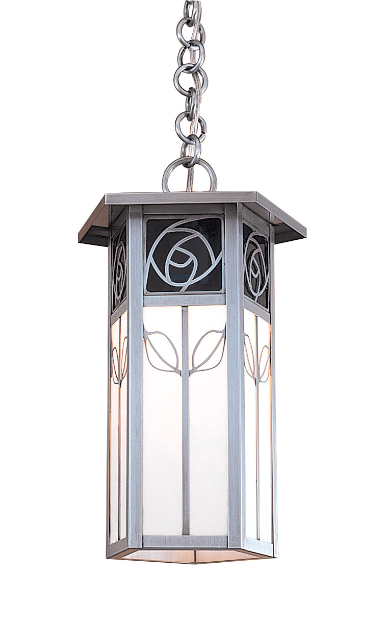 Arroyo Craftsman Saint Clair 12" Rustic Brown Pendant Lighting With Off White Glass