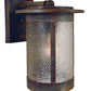 Arroyo Craftsman Santorini 9" Bronze Wall Mount With Almond Mica Glass