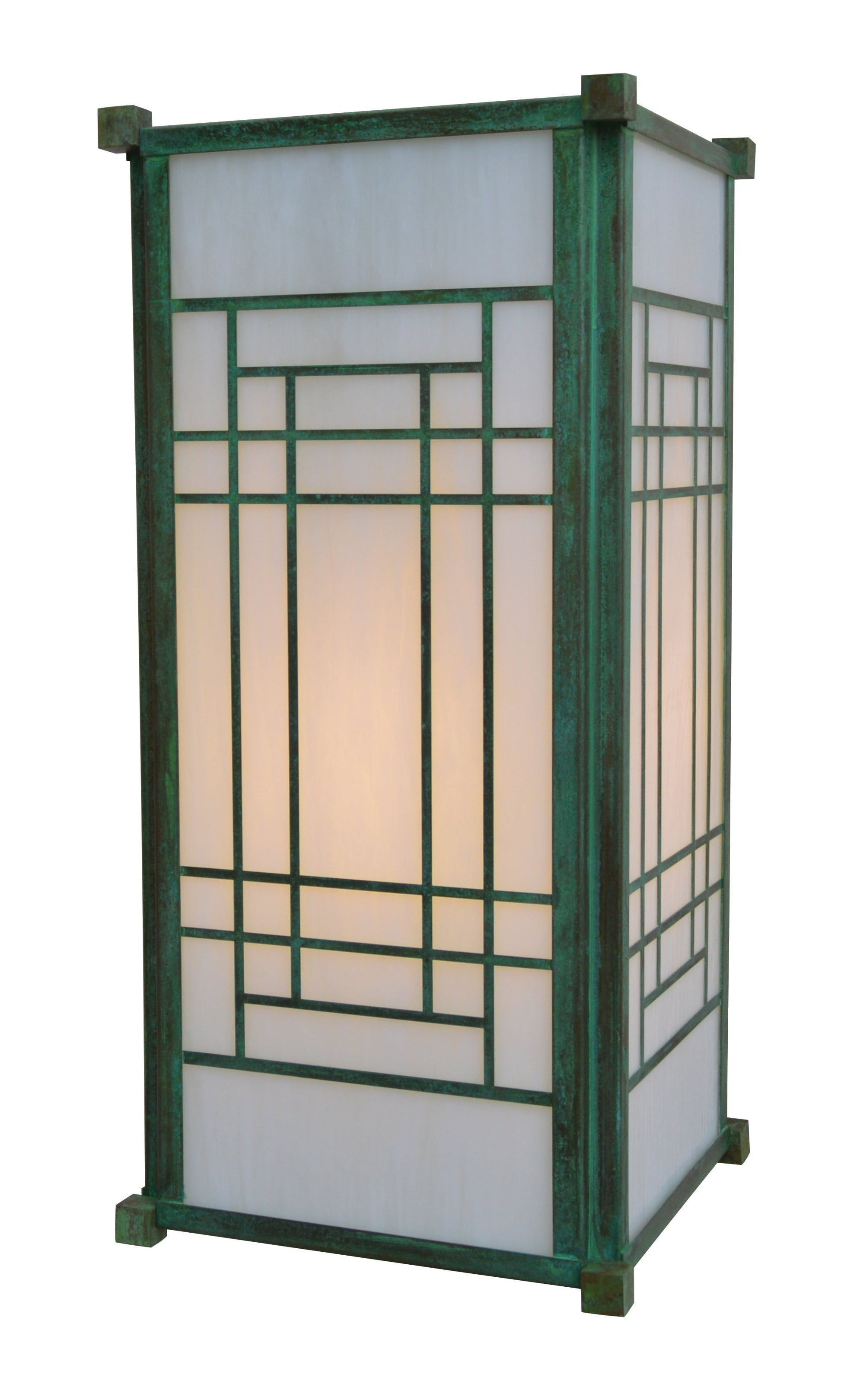 Arroyo Craftsman Scottsdale 10" Bronze Wall Mount With Tan Glass