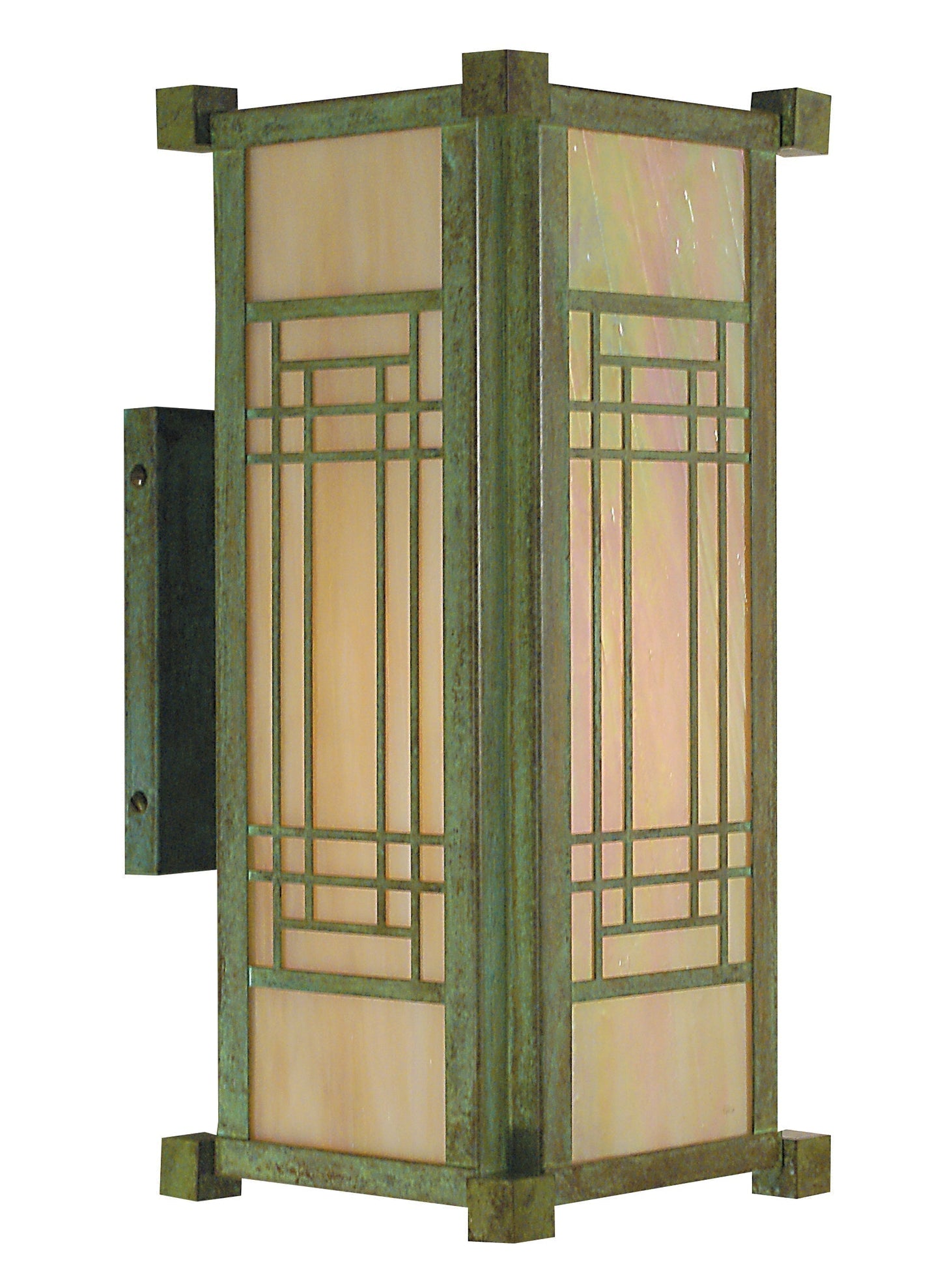 Arroyo Craftsman Scottsdale 6" Bronze Wall Mount With White Opalescent Glass