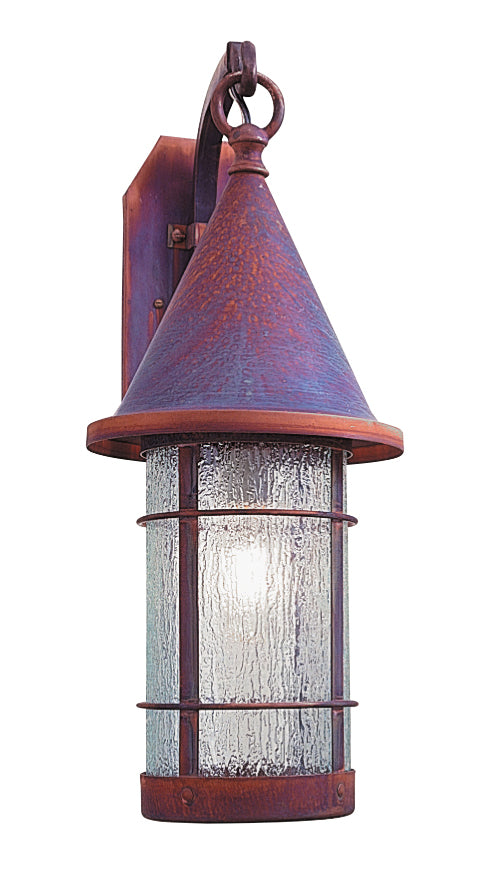 Arroyo Craftsman Valencia 7" Rustic Brown Wall Mount With Rain Mist Glass