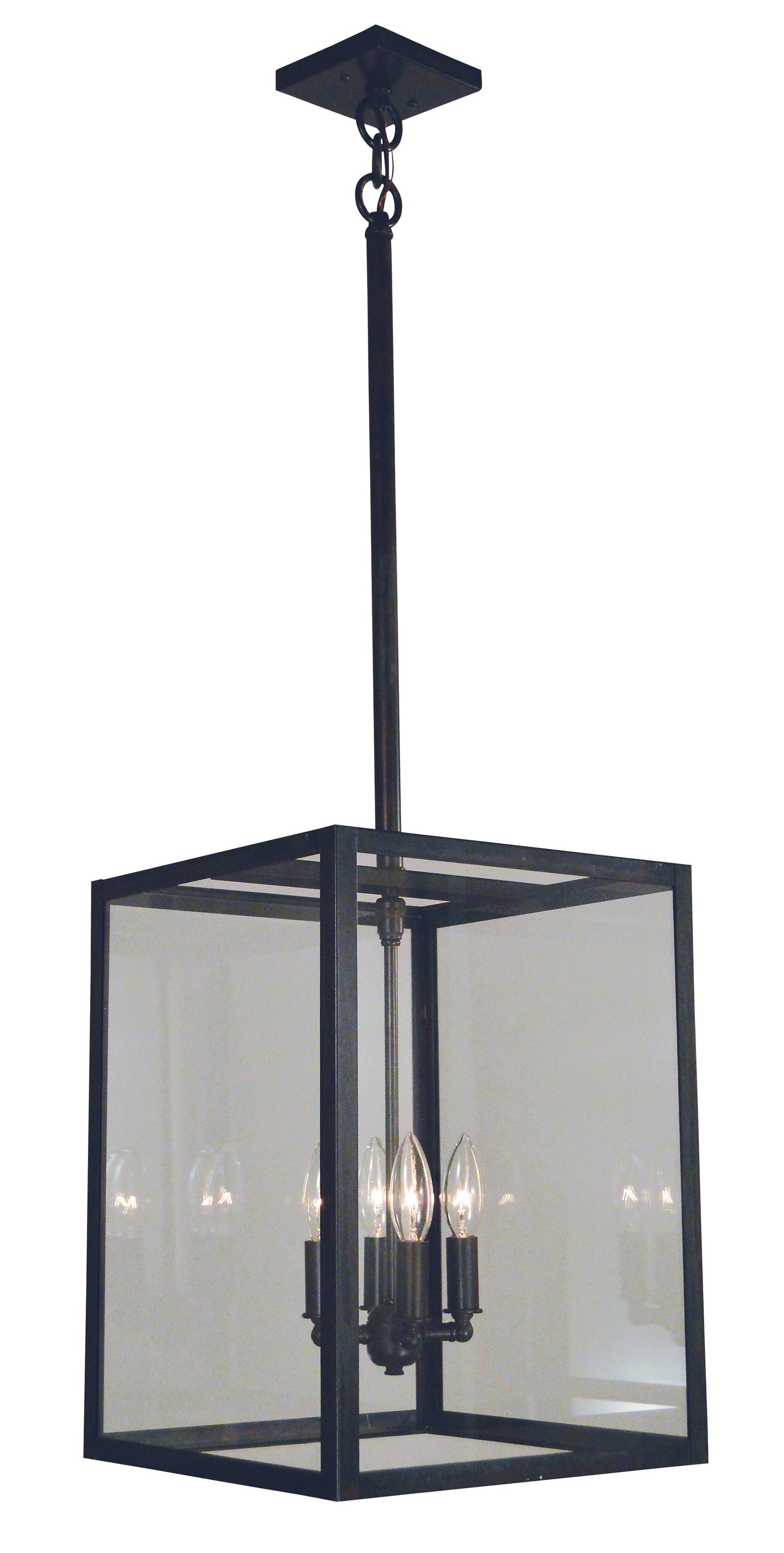 Arroyo Craftsman Vintage 12" Antique Brass Stem Hung Pendant With Antique Brass Glass