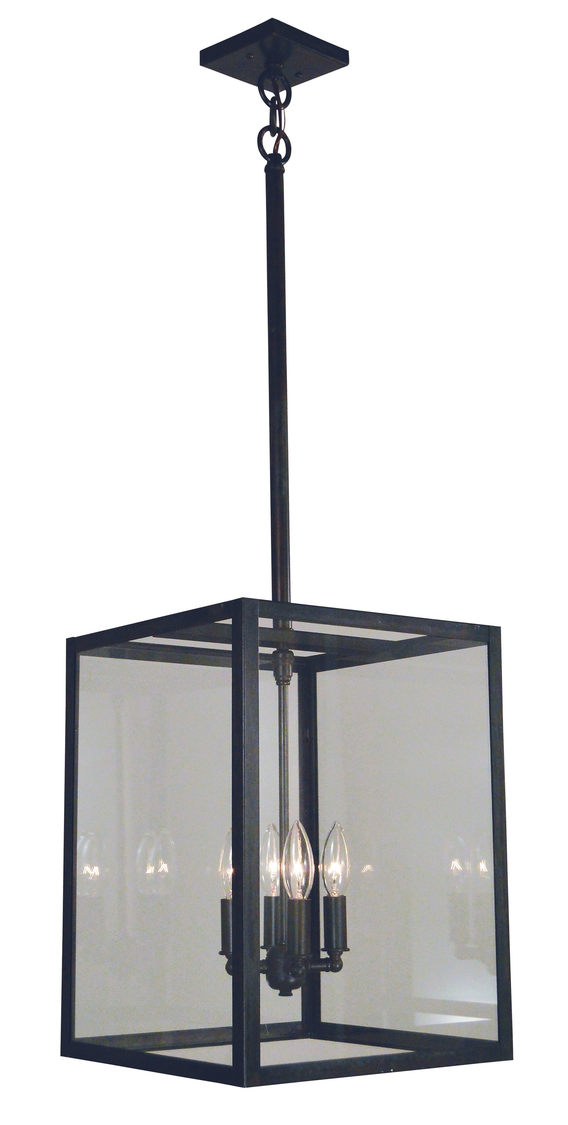 Arroyo Craftsman Vintage 12" Raw Copper Stem Hung Pendant With Raw Copper Glass