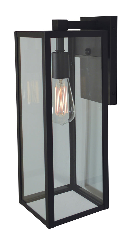 Arroyo Craftsman Vintage 5" Satin Black Wall Mount With Clear Glass