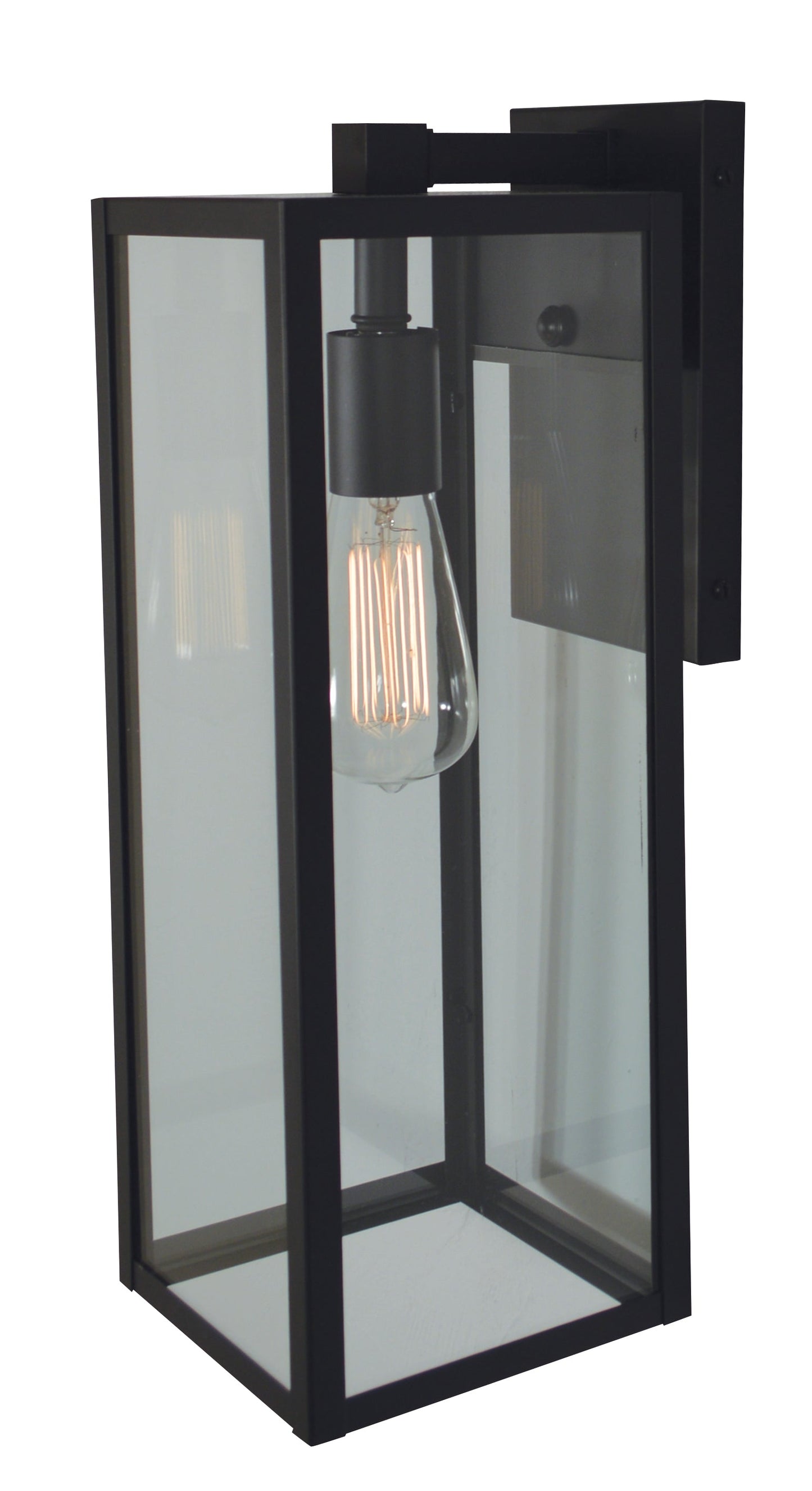 Arroyo Craftsman Vintage 6" Slate Long Body Wall Mount With Clear Seedy Glass