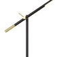 Benzara 10-Watt Black and Brass Adjustable Metal Frame Floor Lamp With Dimmer Control