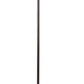 Benzara 150-Watt 6-Way Bronze Metal Floor Lamp With Fabric Tapered Shade