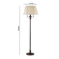 Benzara 150-Watt 6-Way Bronze Metal Floor Lamp With Fabric Tapered Shade