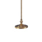 Benzara 150-Watt 6-Way Gold Metal Floor Lamp With Fabric Tapered Shade