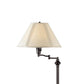 Benzara 150-Watt Black Metal Body Floor Lamp Wth Swing Arm and Fabric Conical Shade