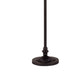 Benzara 150-Watt Black Metal Body Floor Lamp Wth Swing Arm and Fabric Conical Shade