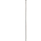 Benzara 150-Watt Silver Metal Floor Lamp With Swing Arm and Fabric Conical Shade